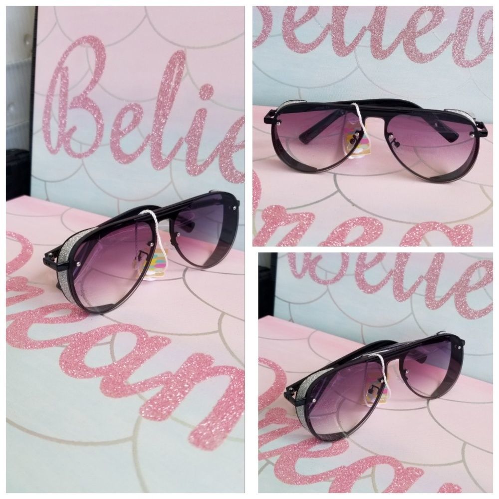 Polished metal frames and mirrored teardrop lenses